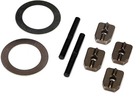 Spider gear shaft (2)/ spacers (4)/16x23.5x.5 stainless washer (2) (for #7781X aluminum differential carrier)